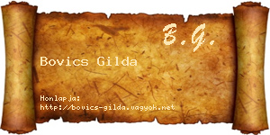 Bovics Gilda névjegykártya